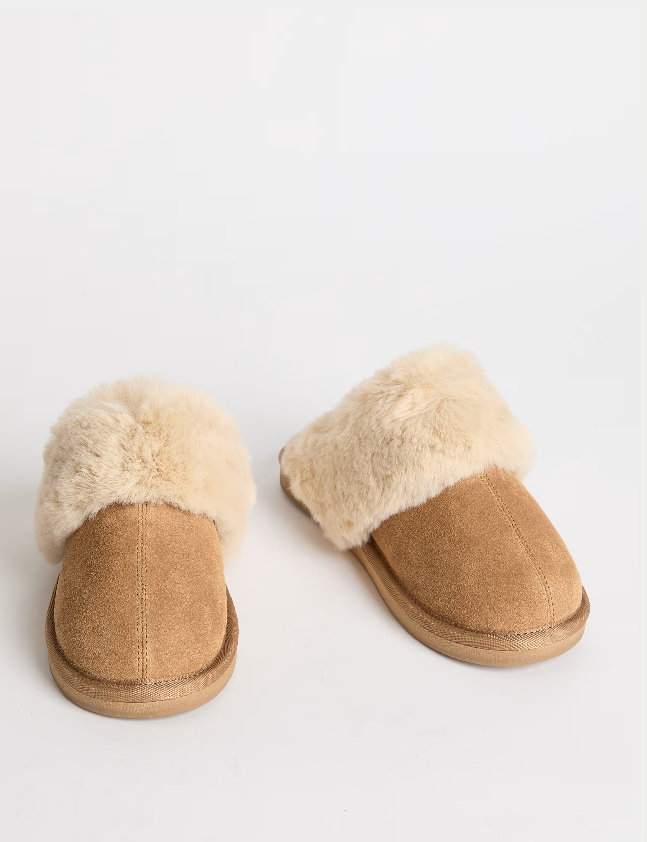 Suede Faux Fur Trim Mule Slippers | Marks & Spencer (UK)