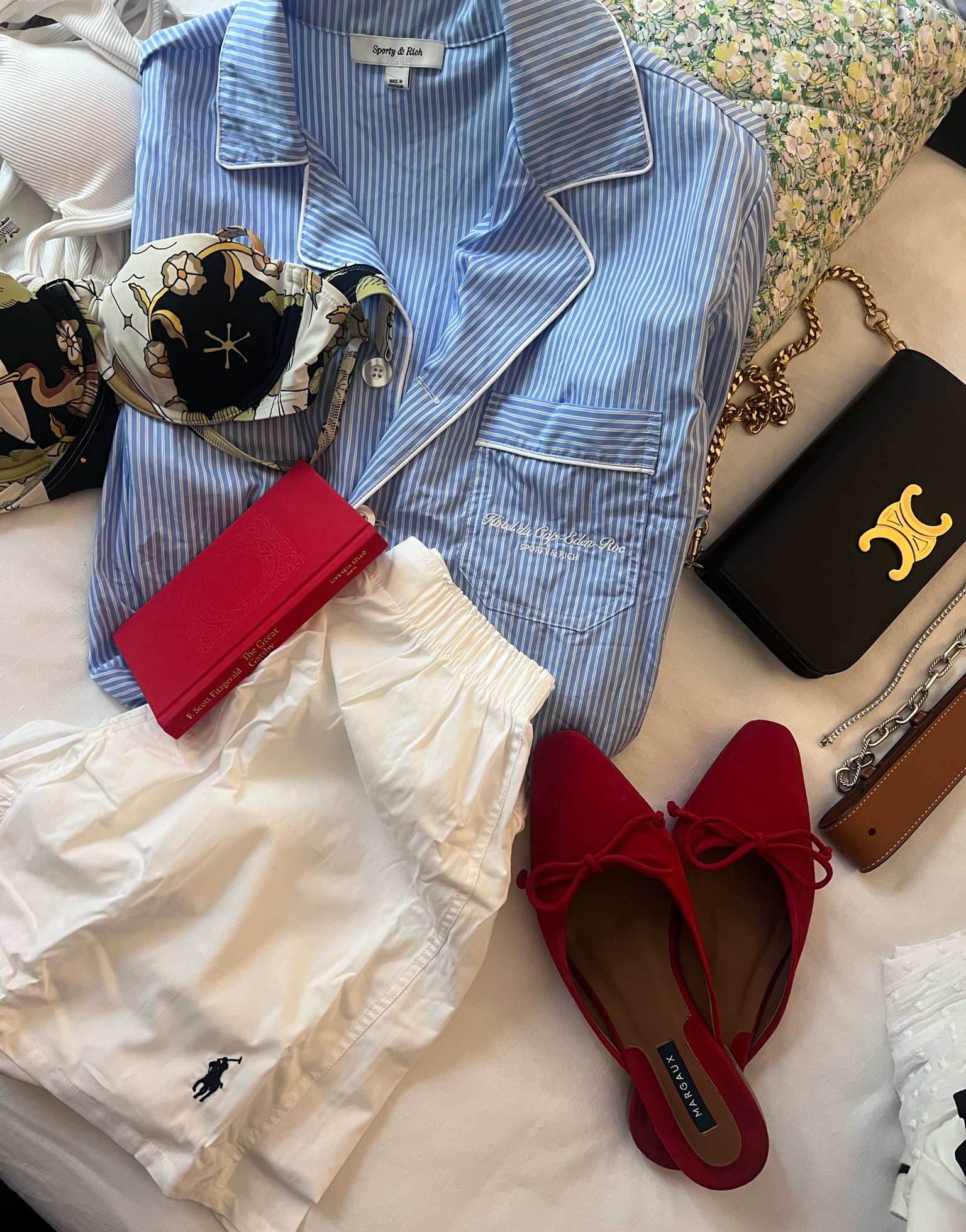 Red white and blue packing for south of France  Vacation looks 
Margaux
Tory Burch 
Celine
Sporty and rich 

#LTKShoeCrush #LTKTravel #LTKSaleAlert