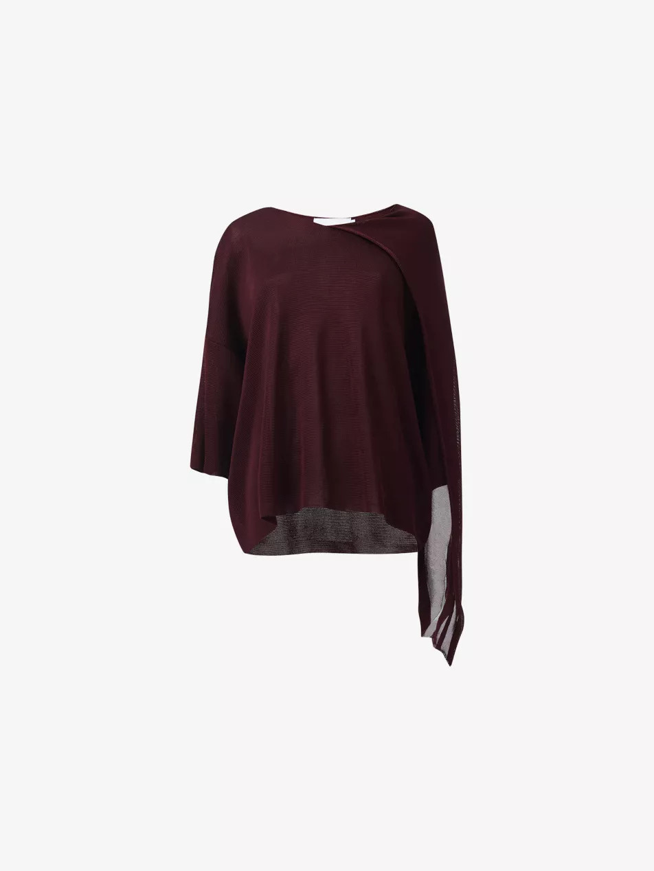 Scarf-Detail Relaxed-Fit Knitted Top | Selfridges