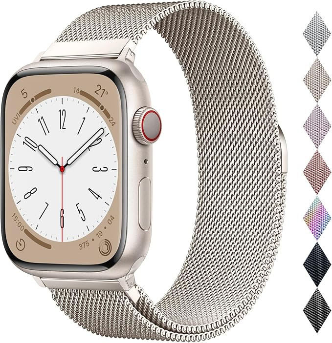 Original Stainless Steel Loop for Apple Watch Band 38mm 40mm 41mm 42mm 44mm 45mm 49mm, Magnetic C... | Amazon (US)