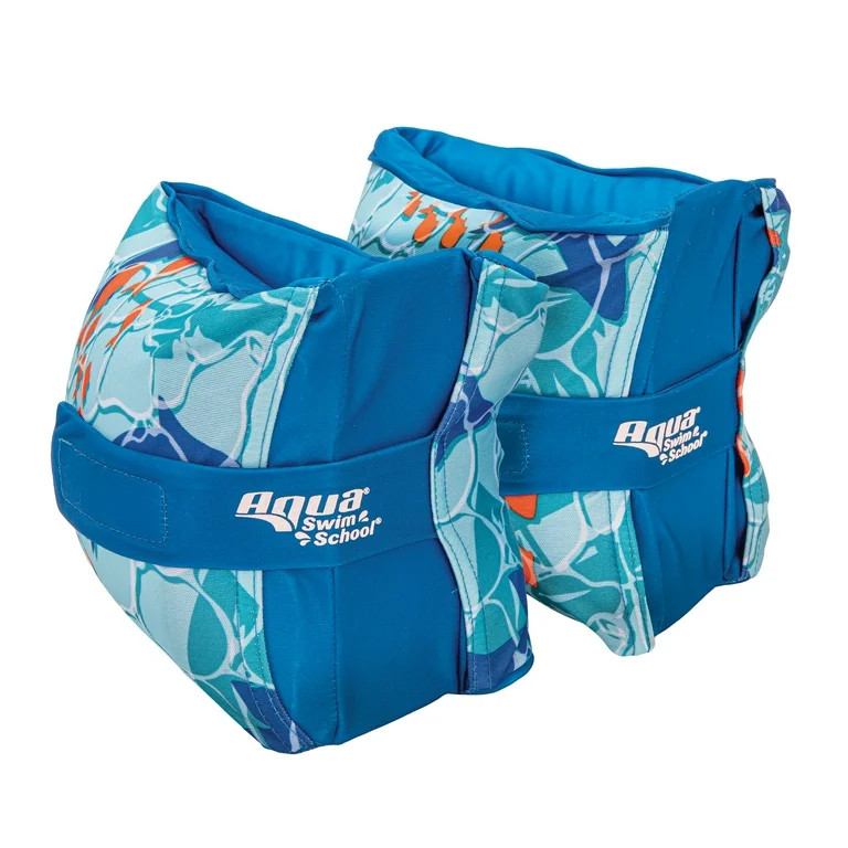 SwimSchool Adjustable Fabric Arm Pool Floats for Children 50-80 lb, Unisex, Blue | Walmart (US)