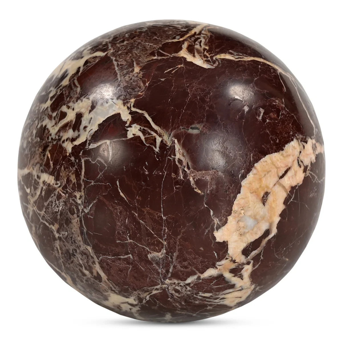 Odessa Sphere Tabletop Accent Red Levanto Marble | Perigold