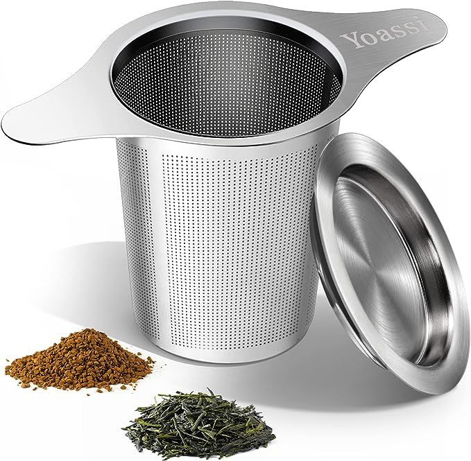 Yoassi Extra Fine 18/8 Stainless Steel Tea Infuser Mesh Strainer with Large Capacity & Perfect Si... | Amazon (US)