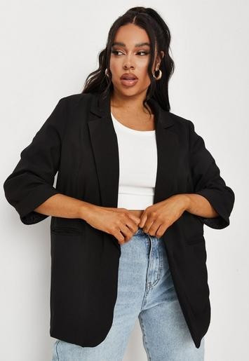 Missguided - Plus Size Black Boyfriend Blazer | Missguided (US & CA)