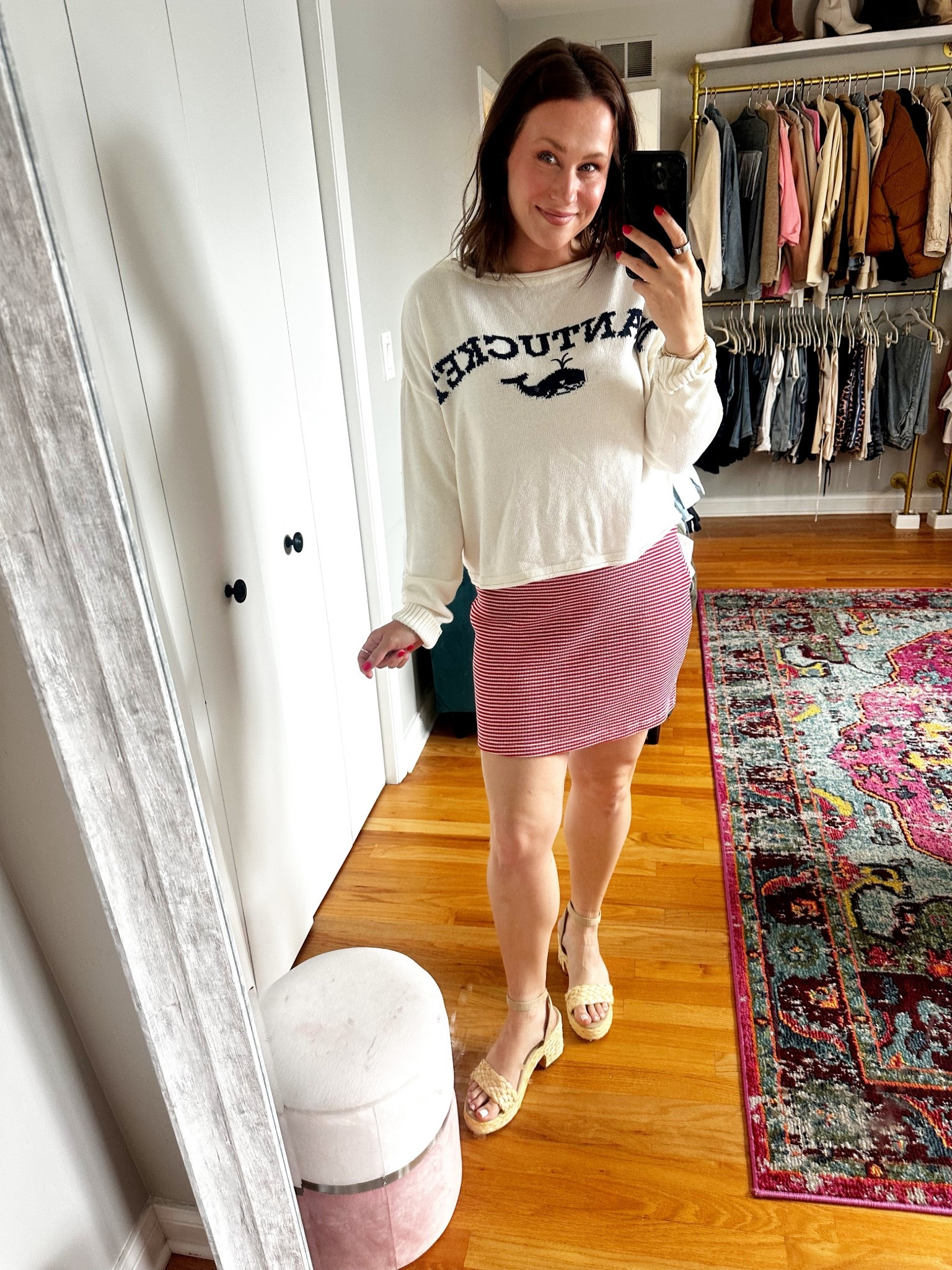 The perfect spring “Im in a cute little east coast beach town” outfit, I love this oversized sweater and dress so much! #springoutfit #momoutfit #momstyle #casualoutfit 

#LTKSeasonal #LTKootd #LTKmomlife