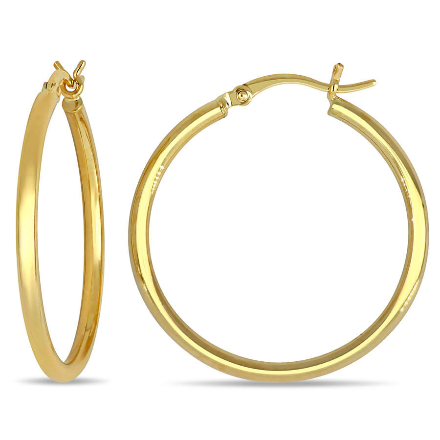 AMOUR 30mm Hoop Earrings In 10K Yellow Gold | Jomashop.com & JomaDeals.com
