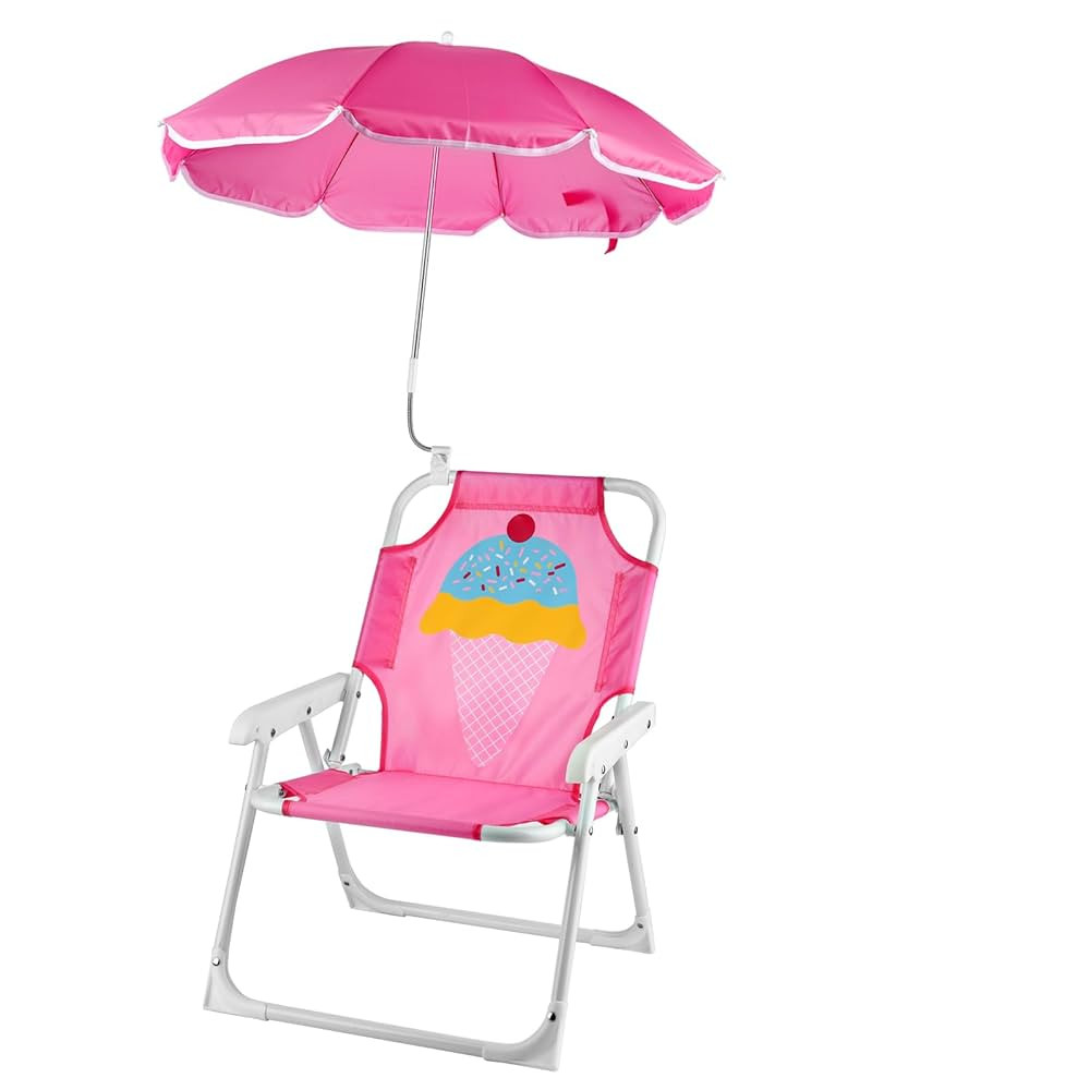 PLULON Kids Beach Chair with Umbrella Folding Lawn and Camping Chair with Summer Shade for Beach,... | Amazon (US)