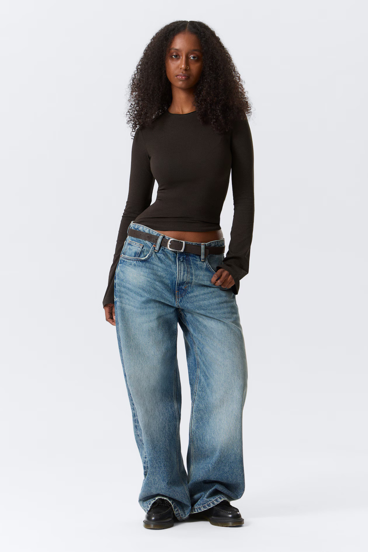 Long Sleeve Cotton Top | H&M (UK, MY, IN, SG, PH, TW, HK)