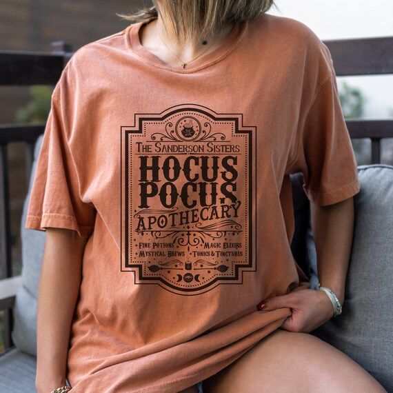 Hocus Pocus Shirt, Apothecary, Halloween Graphic Tee, Comfort Colors, Fall Shirt, Sanderson Siste... | Etsy (US)