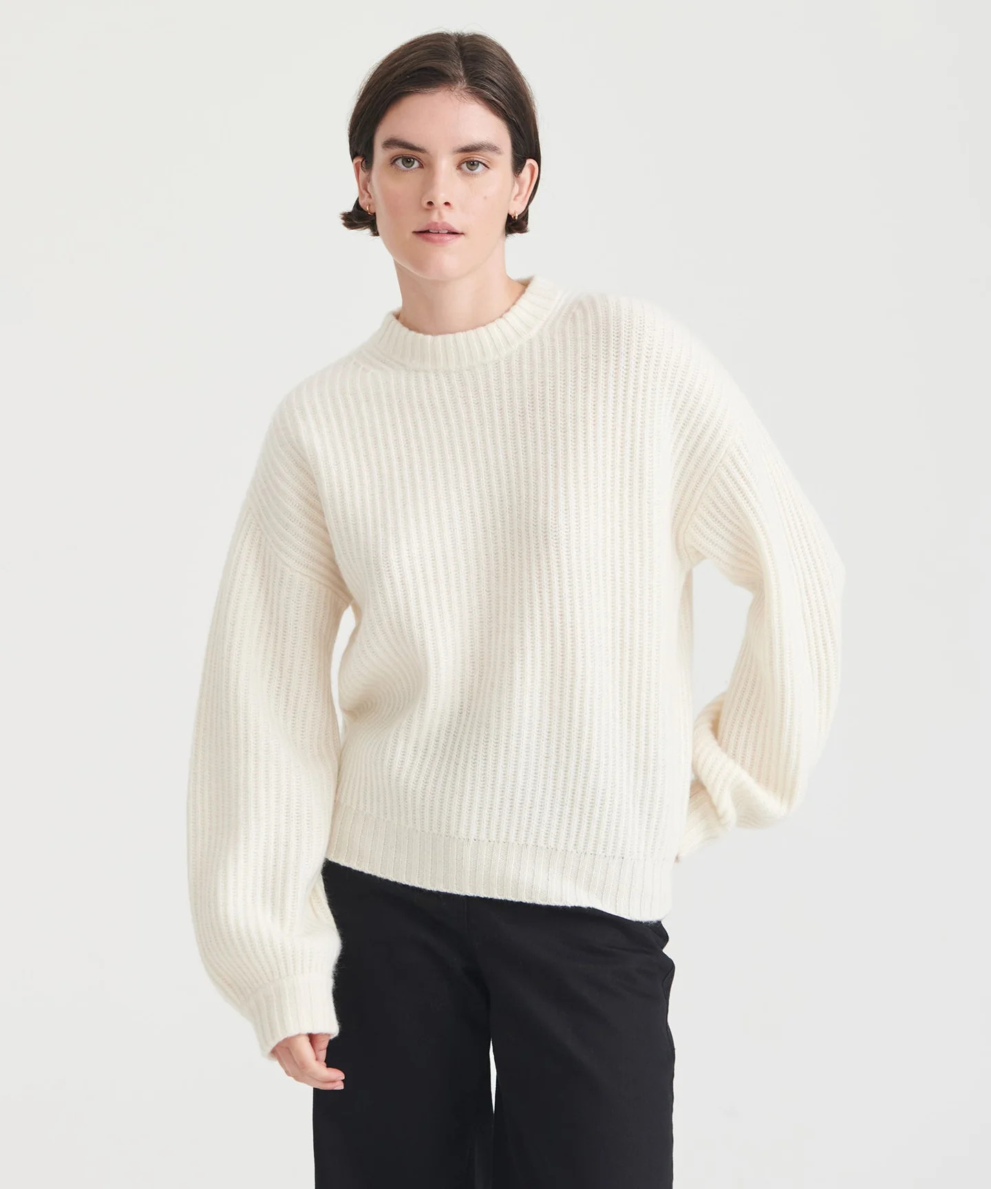 Super Luxe Cashmere Fisherman Sweater | NAADAM