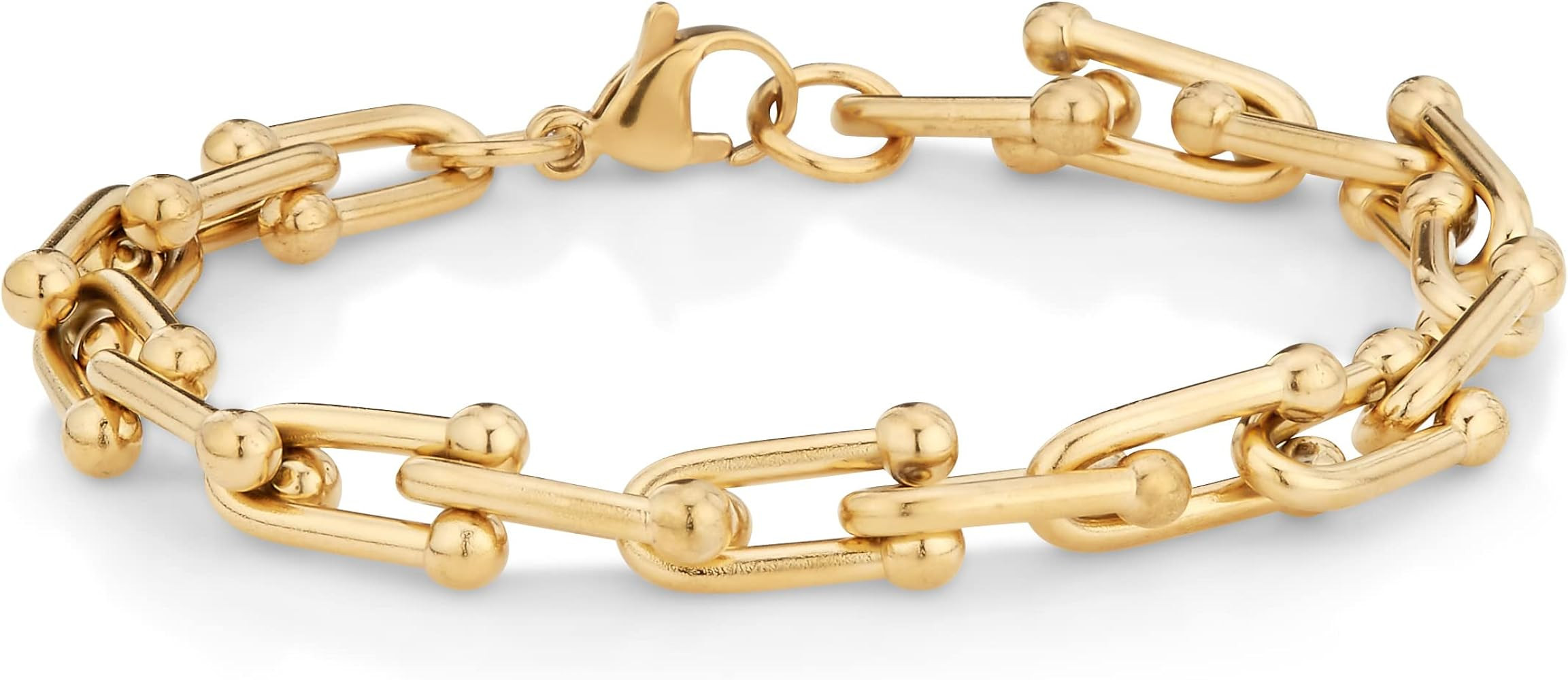 LONDON FOG Horse Bit Silver Plated 7.5 Inch Unisex Bracelet For Him and Her | Amazon (US)