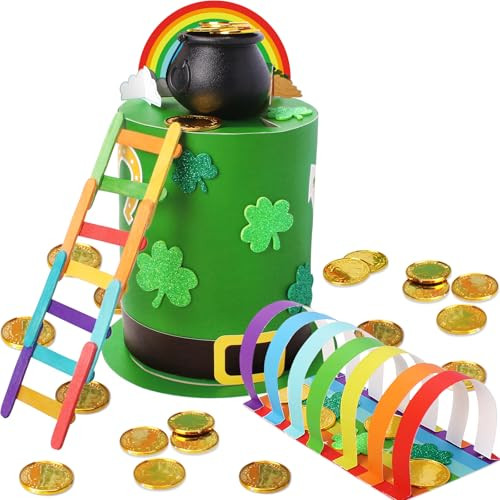 OFIHIDO Leprechaun Trap Kit for Kids,St. Patrick's Day Decorations DIY Craft,Catch a Leprechaun Trap Kit for Kids Classroom Activity Party Supplies | Amazon (US)