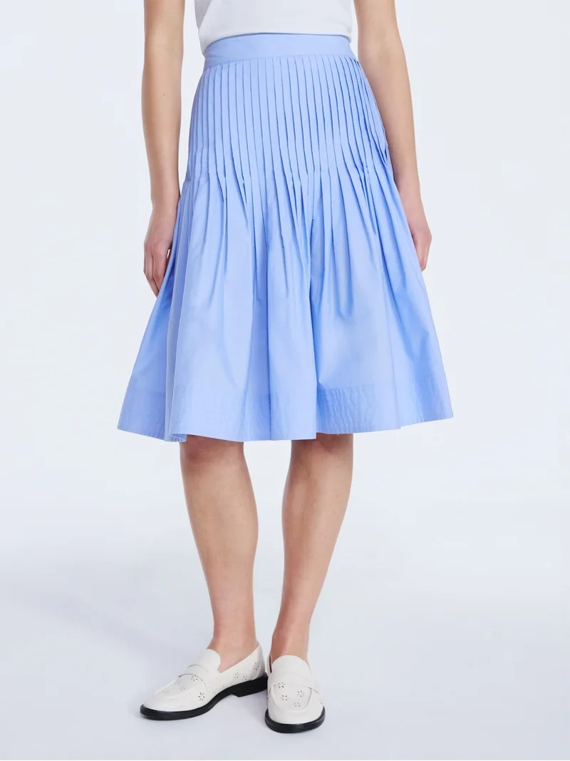 Free Assembly Women's Pintuck Knee Length Skirt, Sizes XS-XXL | Walmart (US)