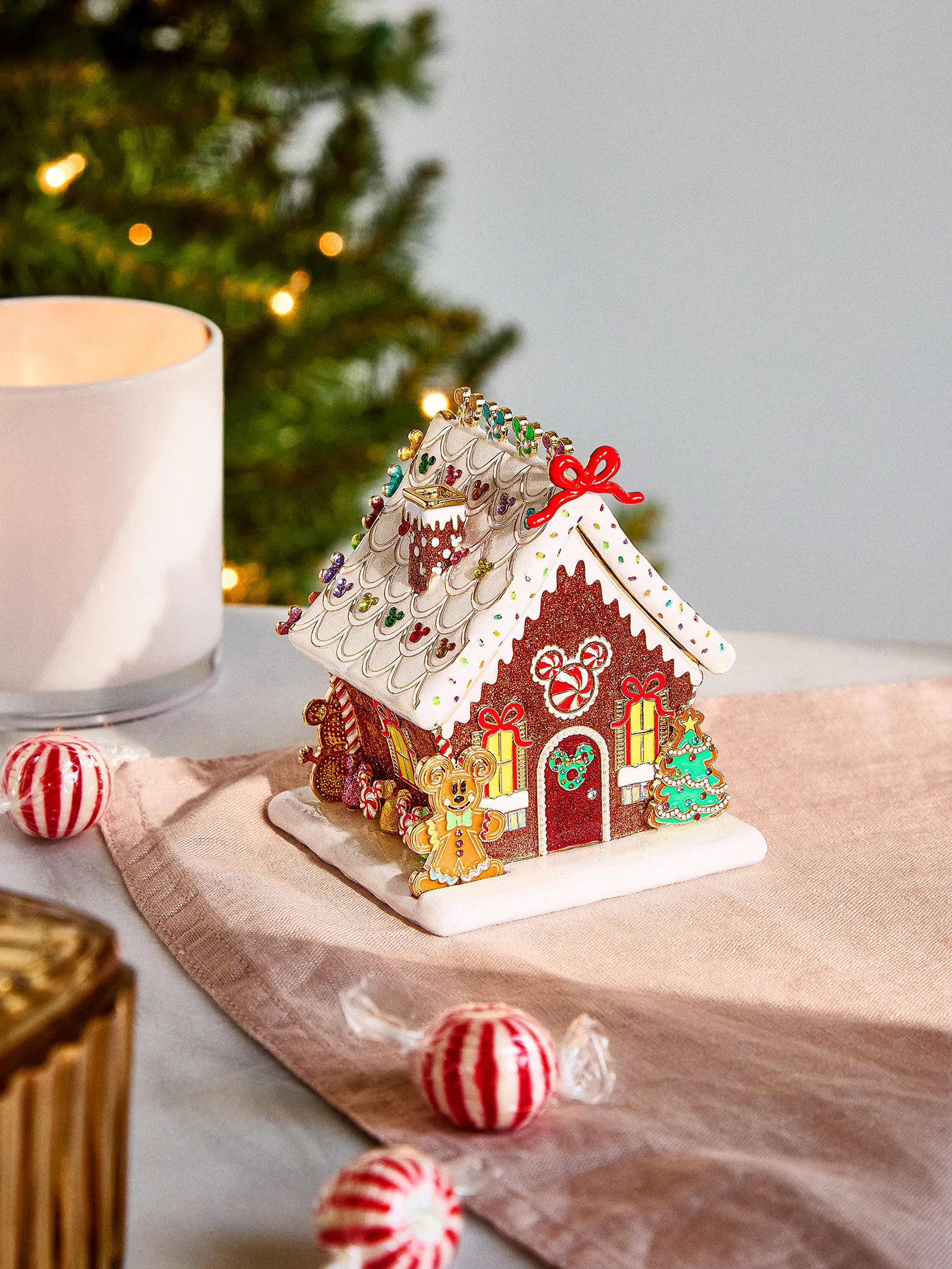 Disney Mickey Mouse Gingerbread Trinket Box - Brown | BaubleBar (US)