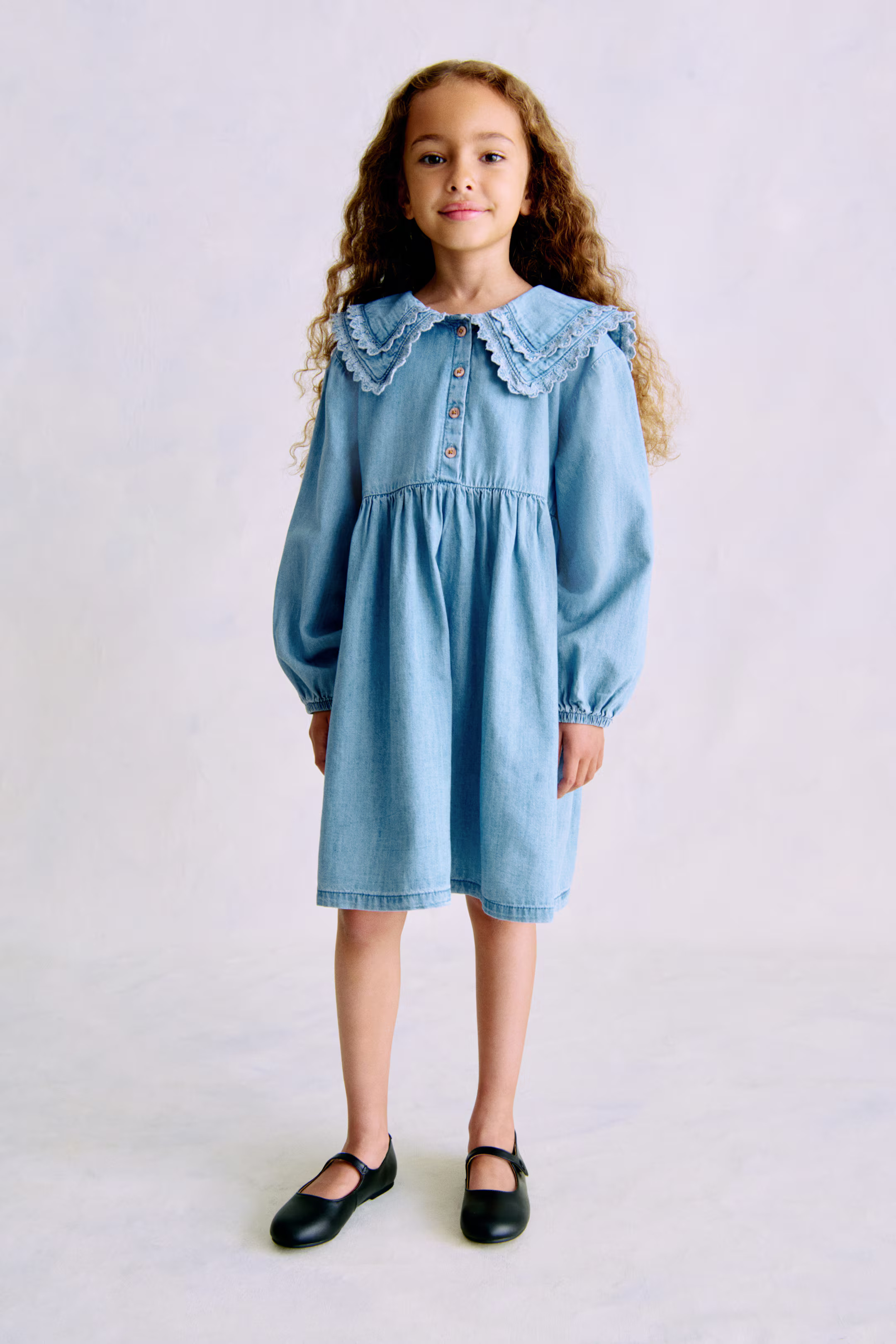 Denim Dress with Sailor Collar | H&M (US + CA)
