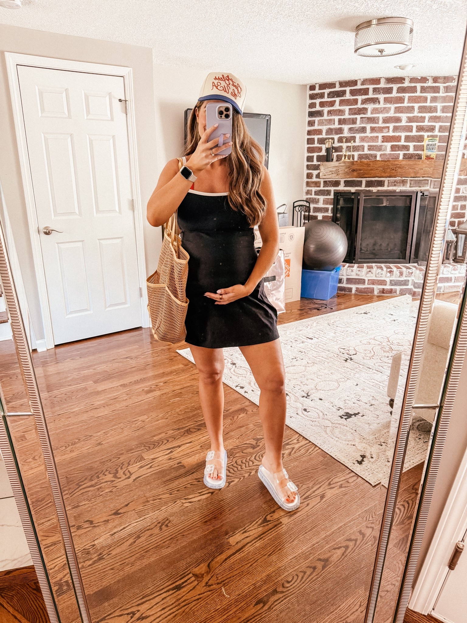 today’s pool day look for the fourth! Seriously THE BEST swimsuit I bought for the bump. Almost 39 weeks pregnant and it still works perfect. In a medium in my swimsuit and this athletic dress! 

#LTKShoeCrush #LTKBump #LTKSwim