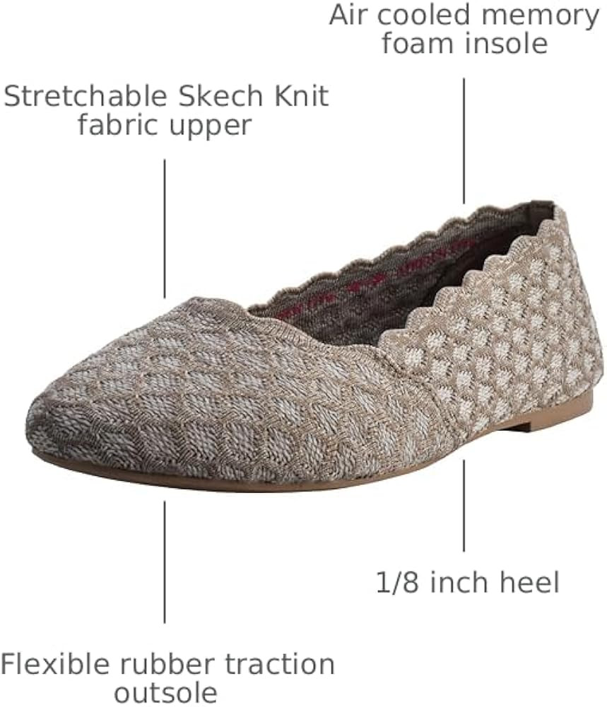 Skechers Women's Cleo - Honeycomb Ballet Flats | Amazon (US)