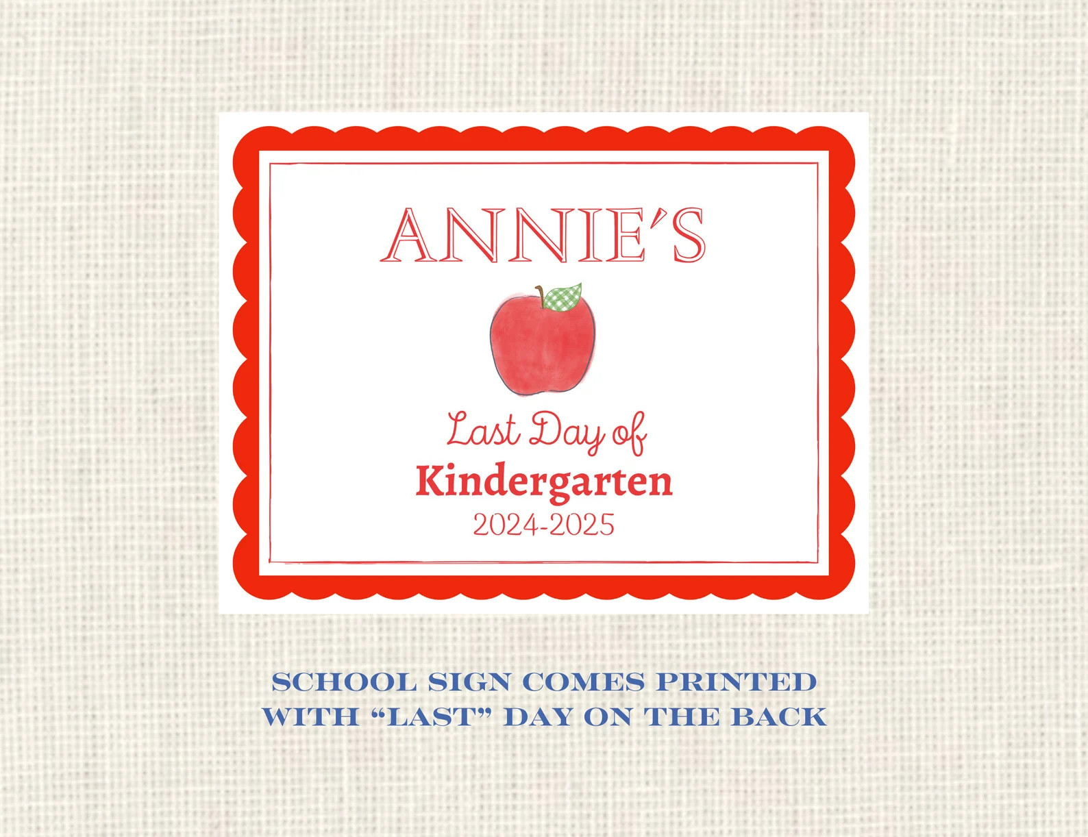 First Day of School Sign / Personalized / Back to School / Last day of school / Apple | Etsy (US)