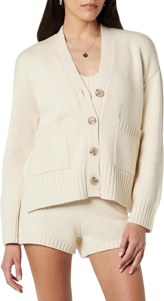The Drop Womens Brigitte Chunky Button Front Pocket Ribbed Cardigan | Amazon (CA)