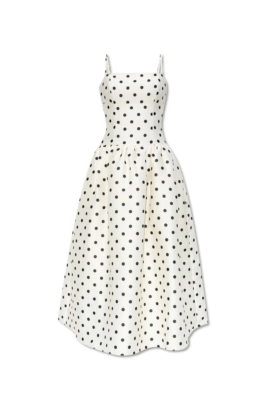 Self-Portrait Polka Dot Taffeta Midi Dress | Cettire Global