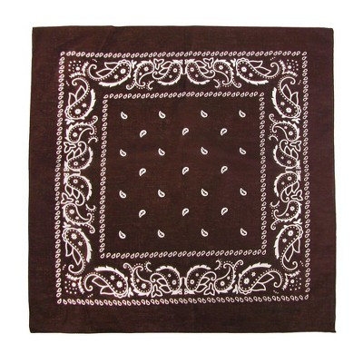 CTM Classic Cotton Paisley Bandana - All-Purpose Function and Style, Brown | Target
