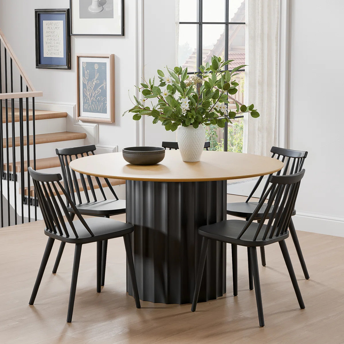 George Oliver Dehaan Freya 4 - Person Dining Table Sets With 46'' Round Table & 4  Chairs | Wayfa... | Wayfair North America