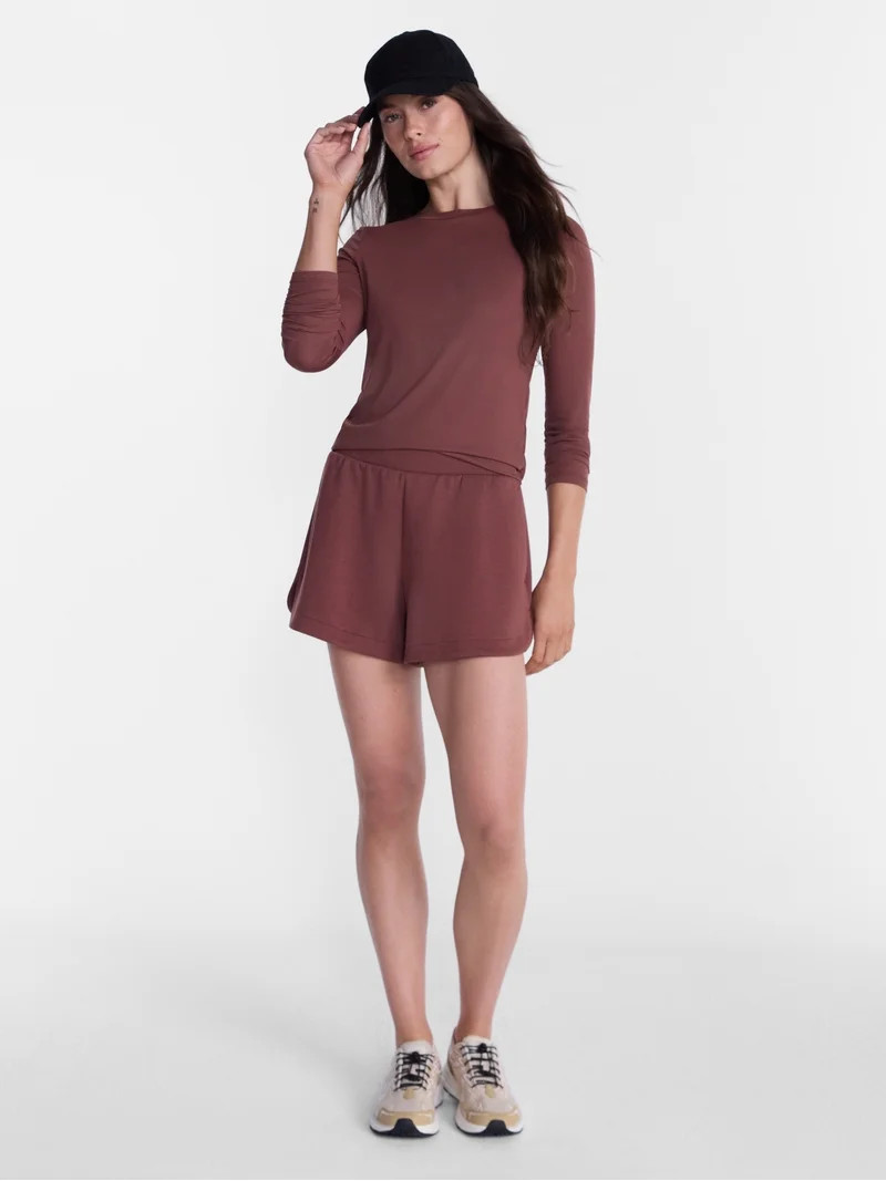 Avia Women\u2019s and Women's Plus SoftSculpt Top with Long Sleeves, Sizes XS-4X | Walmart (US)