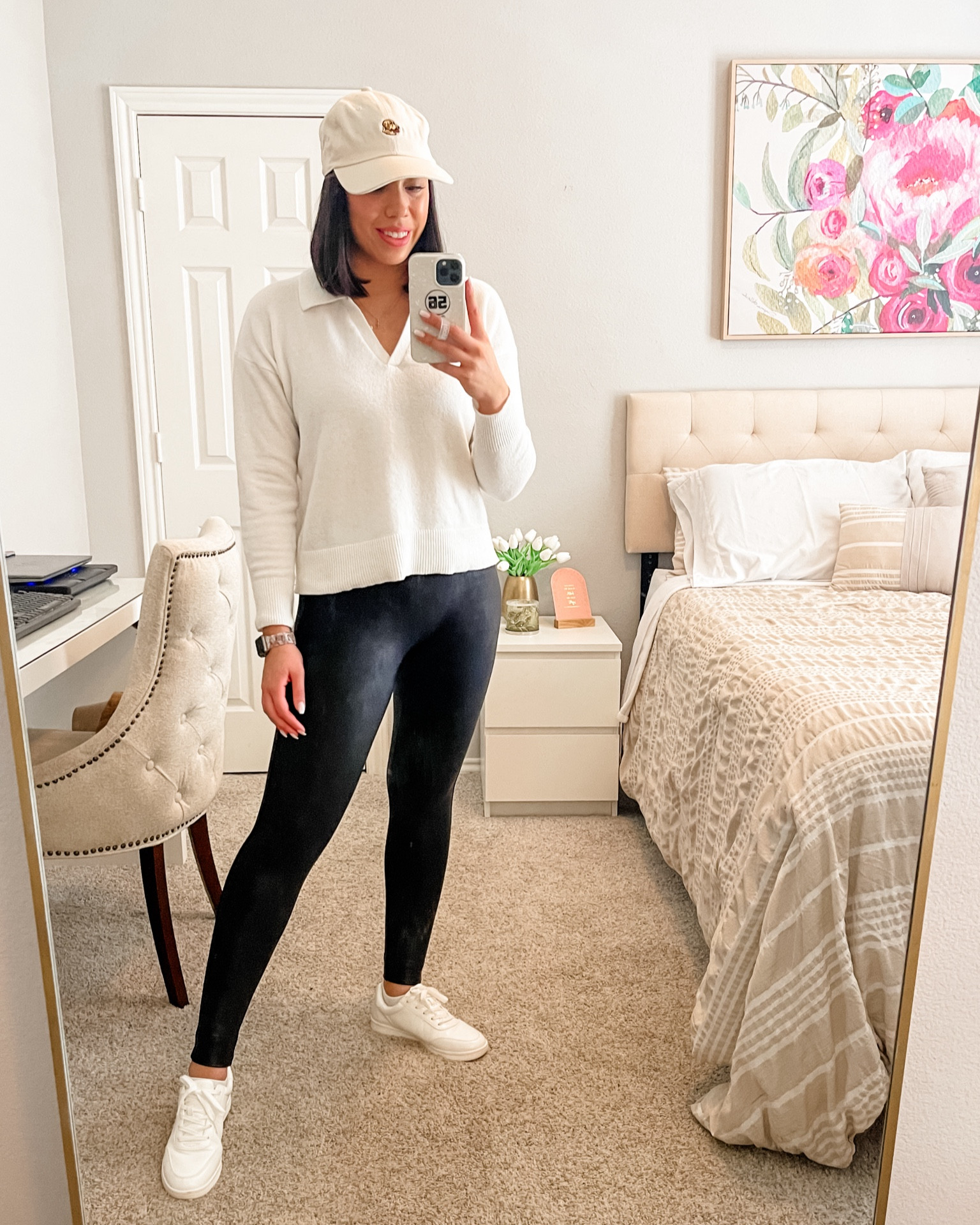 For a comfy travel outfit, I styled this collared sweater with faux leather leggings and sneakers!

- Collared Sweater: Size Medium 
- Faux Leather Leggings: Size Medium 
- White Sneakers: Size 8


#LTKfindsunder50 #LTKtravel #LTKstyletip