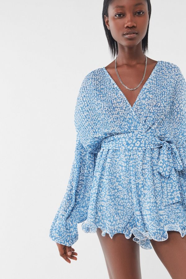 C/meo Collective So Settled Floral Balloon Sleeve Romper | Urban Outfitters (US and RoW)