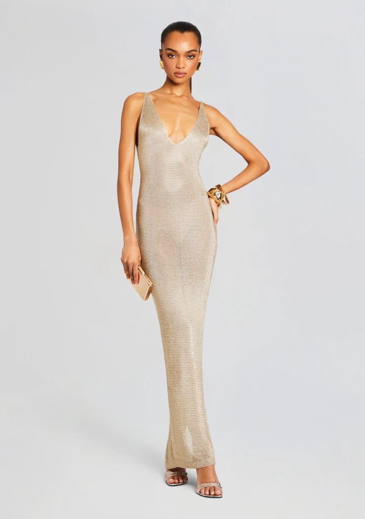 Metallic Knit Dress | Retrofete