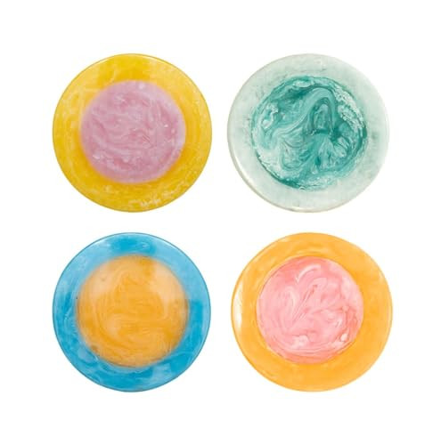 Folkulture Coasters Set of 4 | 4" Round Resin Drink Coasters for Coffee Table Decor |Best Boho D... | Amazon (US)