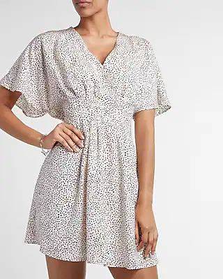 Printed Dolman Sleeve Fit And Flare Dress | Express