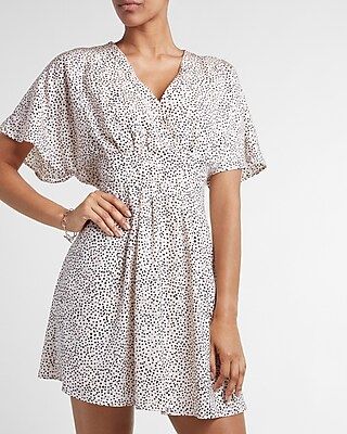 Printed Dolman Sleeve Fit And Flare Dress | Express