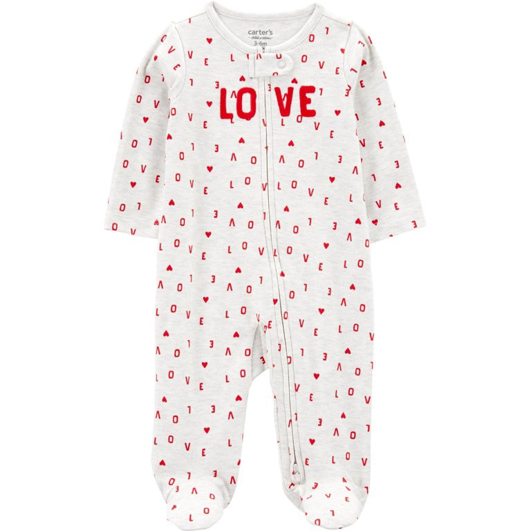 Carter's Child of Mine Baby Unisex Valentine's Sleep 'n Play, One-Piece, Sizes Preemie-6/9 Months | Walmart (US)