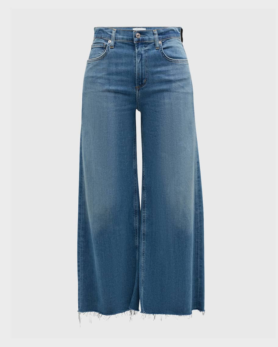 Lyra Cropped Wide-Leg Jeans | Neiman Marcus