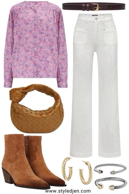 Date night outfit! Ba&sh floral pink blouse (xs), dl1961 wide leg white jeans (25), Sam Edelman western boots (tts), frame belt (xs)




#LTKstyletip #LTKSeasonal #LTKfindsunder100