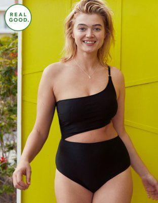 Aerie One Shoulder One Piece Swimsuit | American Eagle Outfitters (US & CA)