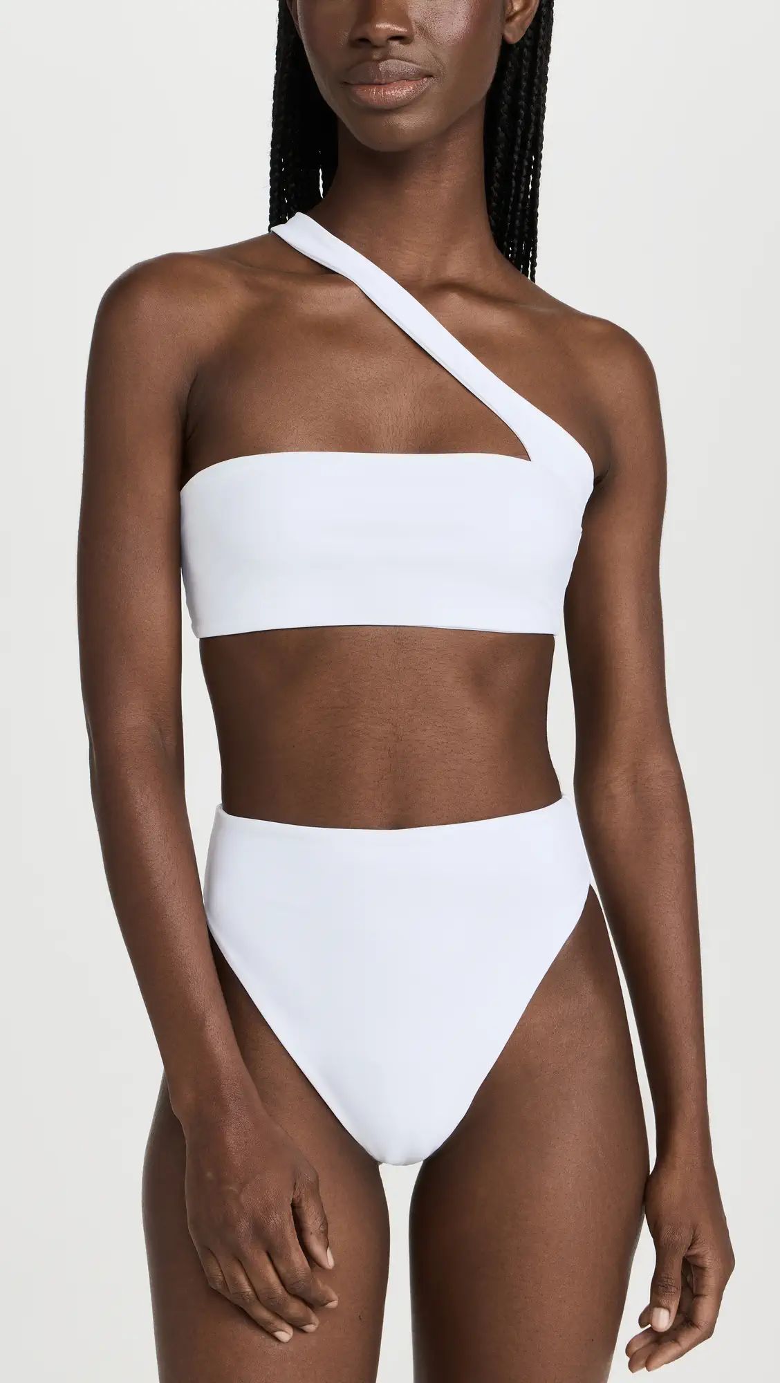 JADE Swim Halo One Shoulder Strap Bandeau Top | Shopbop | Shopbop