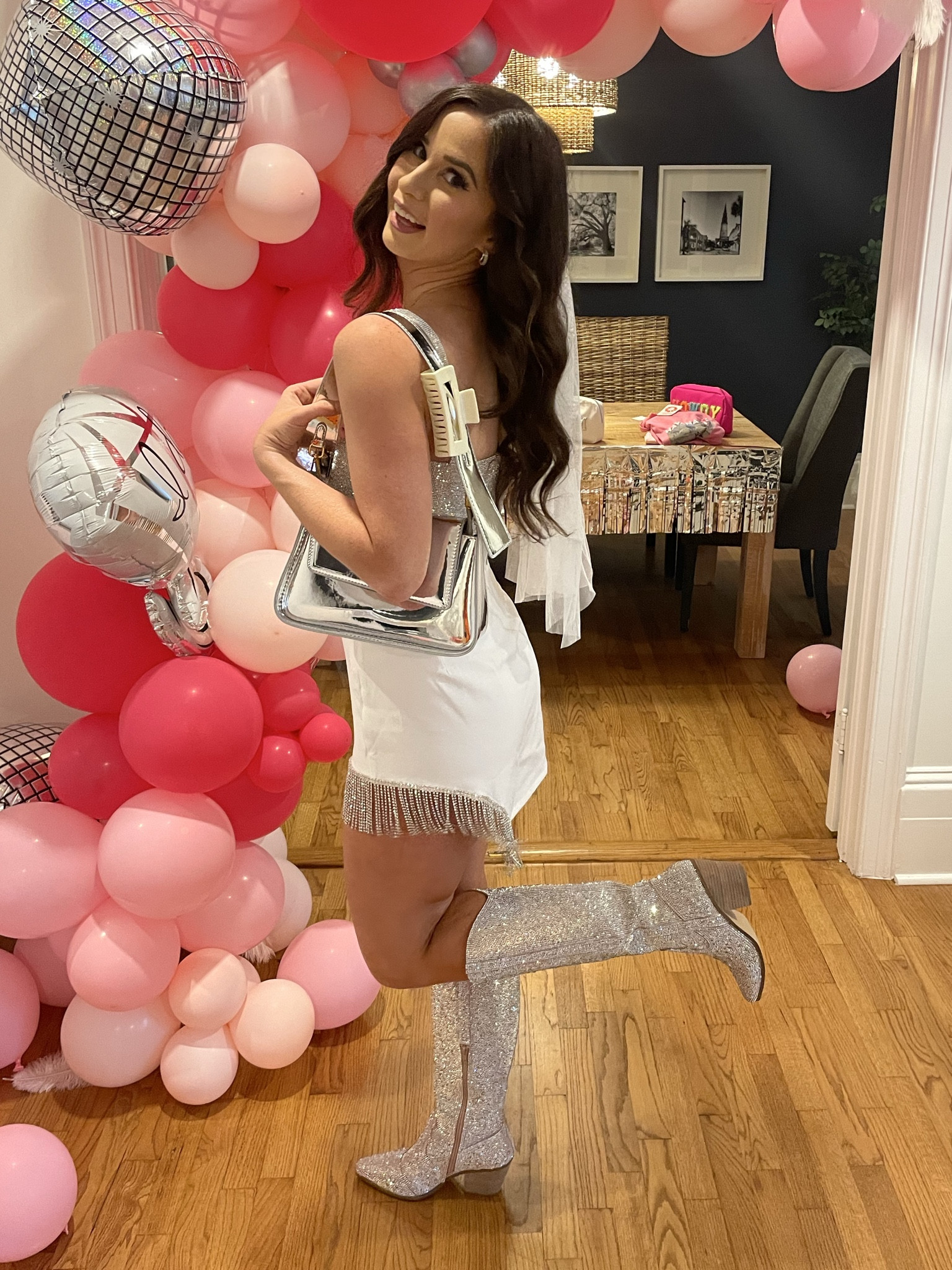 Bride to be bachelorette outfits! The more sparkle the better!!

Sparkle
Sparkle boots
Sparkle top
White outfits
Bride outfits
Bach outfits
Bachelorette 
Charleston Bach 
Last disco

#LTKfindsunder100
#LTKstyletip #LTKwedding

#LTKparties #LTKstyletip #LTKwedding