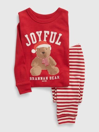 babyGap 100% Organic Cotton Holiday Brannan Bear PJ Set | Gap (US)