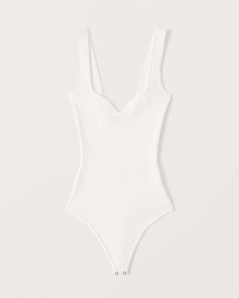 Elevated Knit Sweetheart Bodysuit | Abercrombie & Fitch (US)
