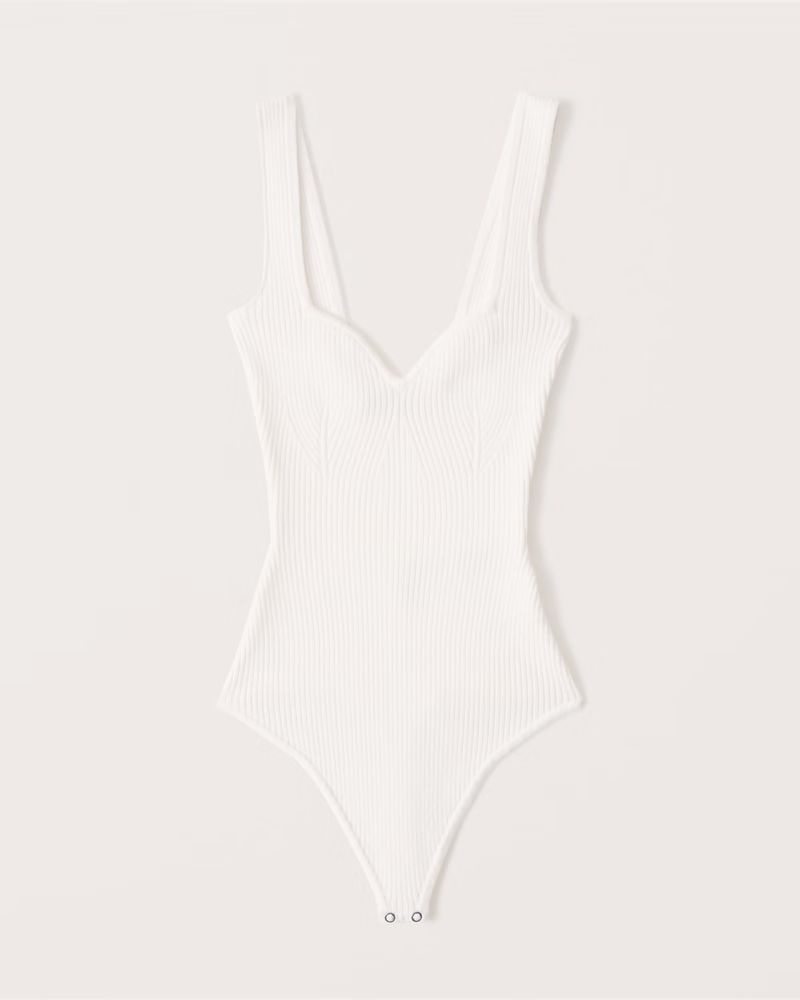 Elevated Knit Sweetheart Bodysuit | Abercrombie & Fitch (US)