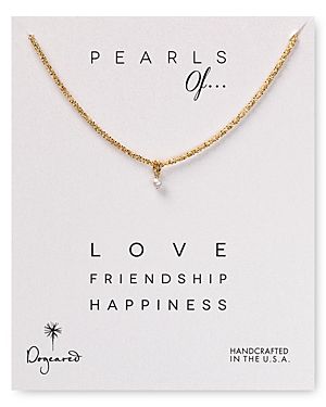 Dogeared Tiny Natural Freshwater Pearl of Love Friendship Happiness Necklace, 18 | Bloomingdale's (US)