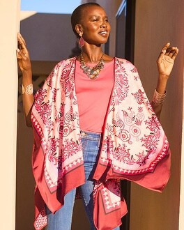 Reversible Mirage Print Ruana | Chico's