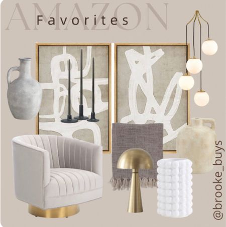 Neutral home decor favorites. Love this swivel chair and orb chandelier🤍

#LTKhome