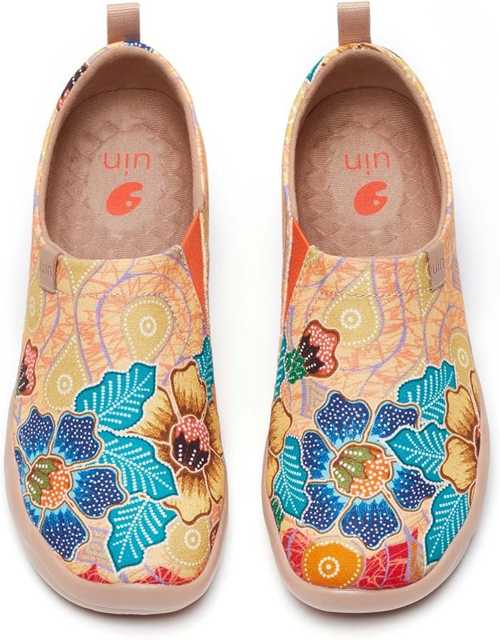 UIN Women's Blossom Slip On Shoes Colorful Comfortable Lightweight Art Travel Sneakers Casual Flo... | Amazon (US)