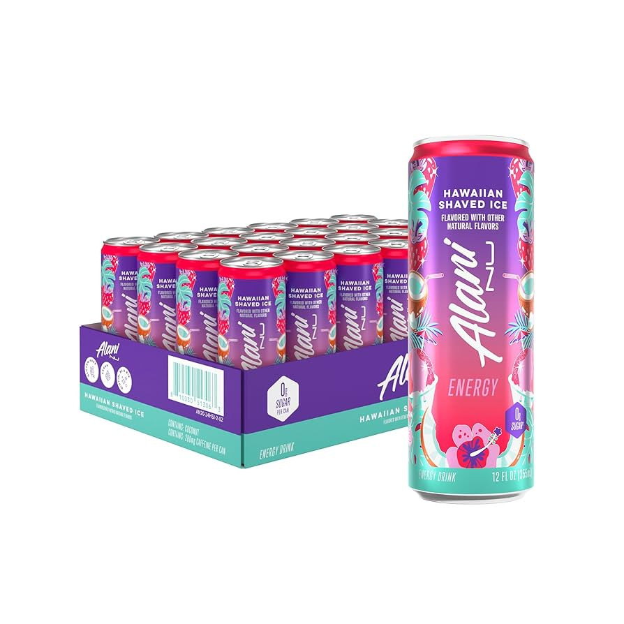 Alani Nu HAWAIIAN SHAVED ICE, Sugar Free, Low Calorie Energy Drinks, 200mg Caffeine, Biotin, B Vi... | Amazon (US)