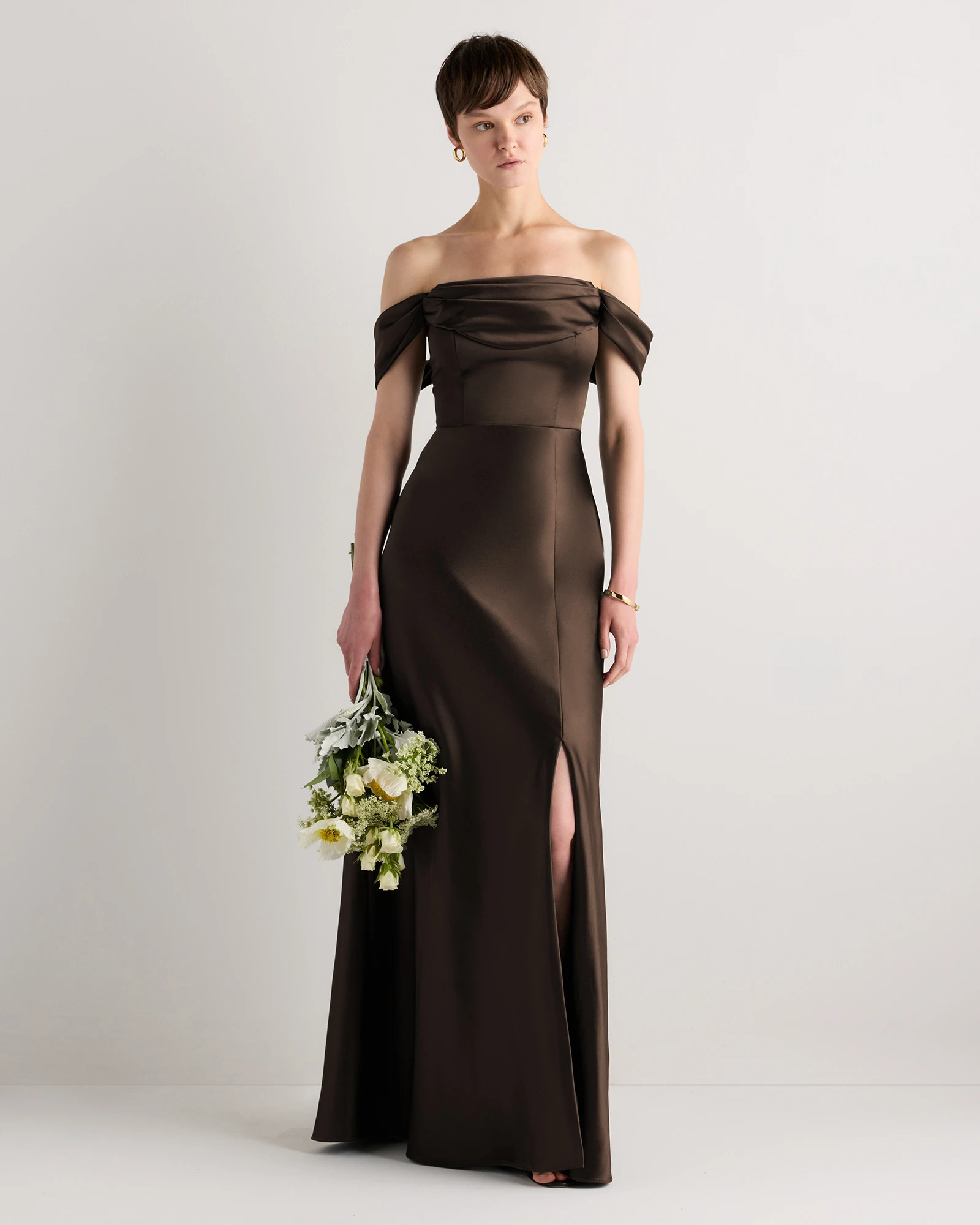 Quince | Women's Aurora Stretch Satin Convertible Dress in Black, Size 16, Recycled Polyester | Quince