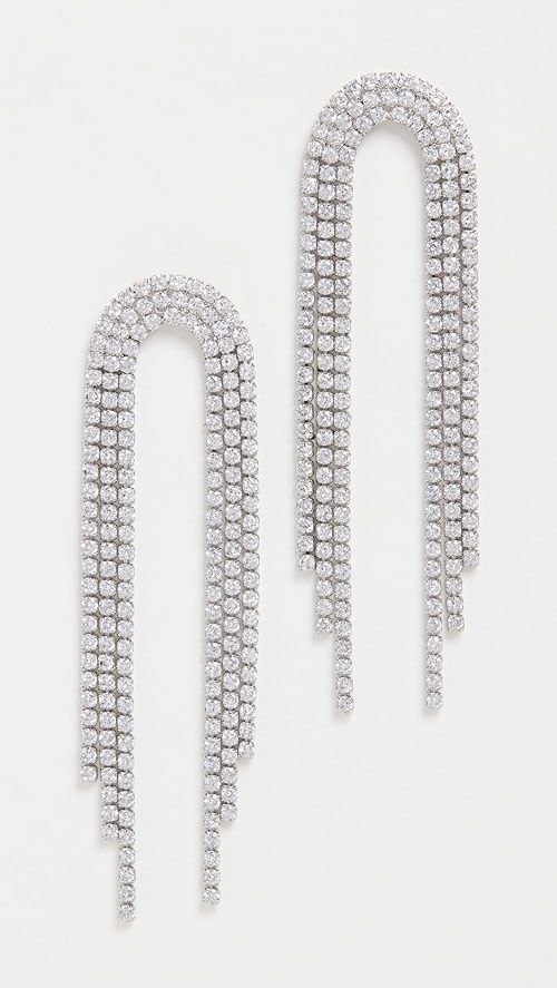 Kenneth Jay Lane Arch Fringe Earrings | SHOPBOP | Shopbop