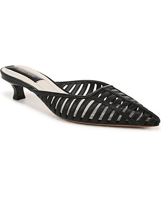 Marlina Fisherman Kitten Heel Faux Leather Mules | Macy's
